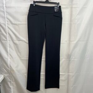 NEW New York & Company 7th Avenue black pull on pocket stretch straight pants XS